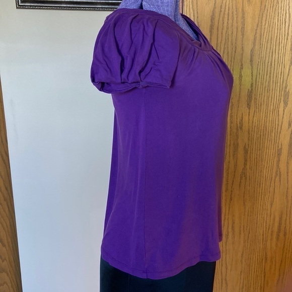 🦄 𝅺apt 9 Purple Cap Sleeve Top Sz S - Picture 3 of 9